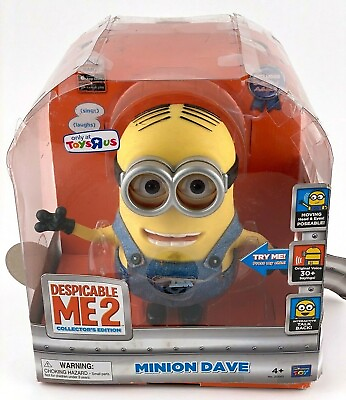 #ad Despicable Me 2 Minion Dave Figure Collector#x27;s Edition 9quot; Size Interactive New