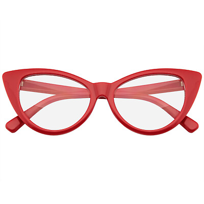 #ad GLASSES Super Cat Eye Glasses Vintage Inspired Fashion Mod Clear Lens Eyewear $9.68