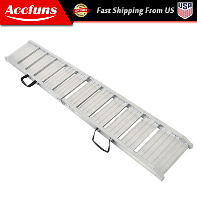 #ad Silver Motorcycle Loading Ramp 72 × 11.6 550 lbs Fit For ATV Motorcycle Truck