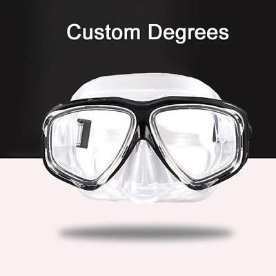 #ad 1.5 to 8.5 Myopia Men Women Silicone Hd Clear Anti Fog Diving Eyewear Masks