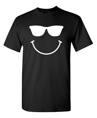 #ad Goggles Smiling Face Sarcastic Humor Graphic Super Soft Ring Spun Funny T Shirt