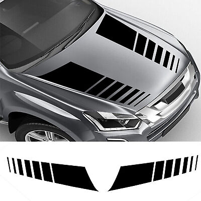#ad Racing Hood Stripes Stickers Vinyl Decal Decoration For Car SUV Truck Universal