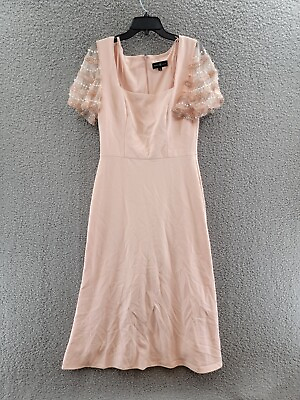 #ad Betsy amp; Adam Illusion Long Cocktail amp; Party Dress Women#x27;s 12 Blush Pink Back Zip