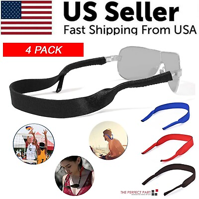 #ad 4 Pack Sports Sunglasses Neck Cord Strap Eyeglass Glasses String Lanyard Holder $4.99