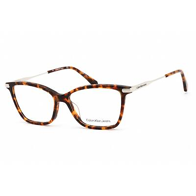 #ad Calvin Klein Jeans Unisex Eyeglasses Brown Havana Silver Cat Eye CKJ21632 232