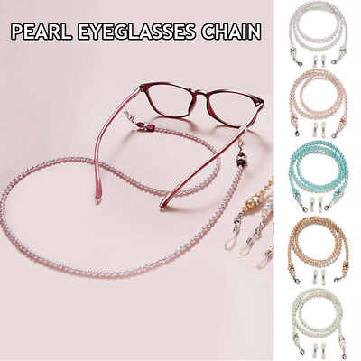 #ad 1PC Faux Pearl Beaded Eyeglasses Chain Reading Glasses Sunglasses Holder Fashion