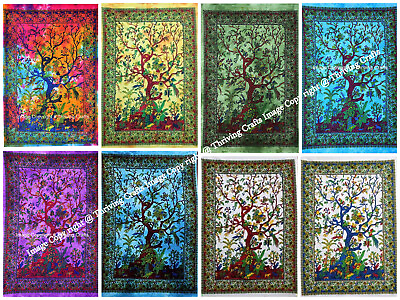 #ad Indian Mandala Tree of Life Wall Hanging Boho Cotton Tapestry Hippie Beach Throw