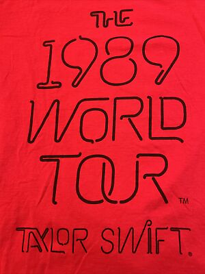 #ad NWOT Authentic Taylor Swift ‘1989 World Tour’ Shirt Medium Red Swifty Concert