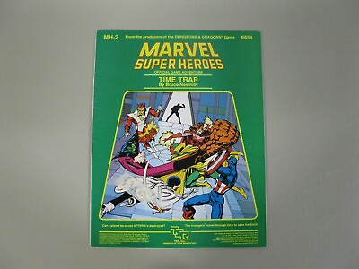 #ad MARVEL SUPERHEROES TIME TRAP BOOK 1984 MH 2 TSR 6853 AVENGERS Adventure VTG