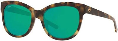 #ad Costa Del Mar Vintage Tortoise Green Mirror 580G Polarized 55 mm Sunglasses