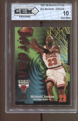 #ad 1997 98 Michael Jordan Skybox Z Force #23 Gem Mint 10 Chicago Bulls