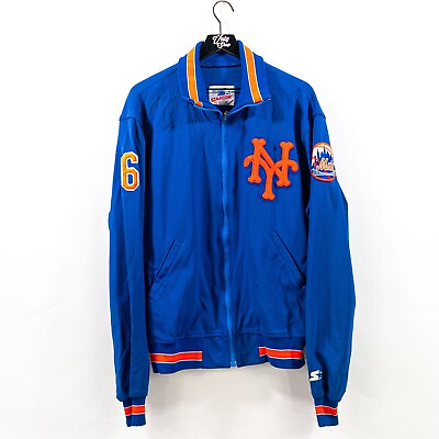#ad 1990 Starter New York Mets Daryl Boston Player Issue Warm Up Jacket XL VTG 90s