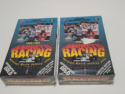 #ad 1992 Andretti Auto Racing Premium Trading Cards 2 Boxes 36 Packs Each SEALED