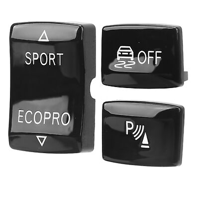#ad Auto 3Pcs Gear Button Kit 6131 9252 912‑1 ESP Antislip Switch Sport Button Radar