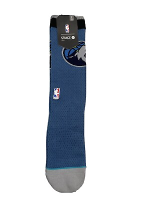 #ad NEW NBA Minnesota Timberwolves Stance Jersey Blue Socks Large 9 12