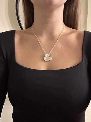 #ad NEW Tiffany amp; Co. Elsa Peretti Full Heart Pendant Necklace Sterling Silver 26mm