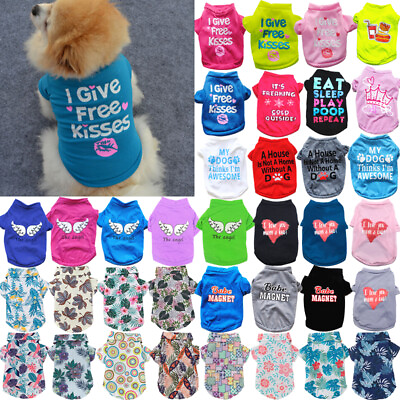 #ad Cute Pet Dog Cat Clothes Summer Puppy T Shirt Clothing Small Dogs Chihuahua Vest