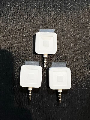 #ad Square Credit Debit Card Reader White for Apple iPhone and Android SET OF 3