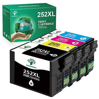 #ad T252XL 252 XL 252XL Ink Cartridge For Epson WorkForce WF 3620 WF 3640 WF 7610