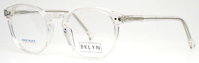 #ad BKLYN Hudson CRY Clear Womens Round Full Rim Eyeglasses 49 21 142 B:44