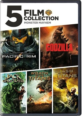 #ad 5 Film Collection: Monster Mayhem New DVD Pacific Rim Godzilla Jack Giant Sl