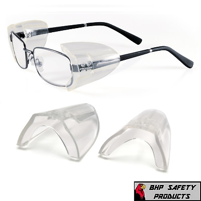 #ad 2 Pairs Side Shields for Eye Glasses Slip On Safety Glasses Shield Universal US