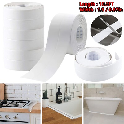 #ad Caulk Tape Sealant Strip Waterproof PVC Self Adhesive Tub For Bath amp; Kitchen
