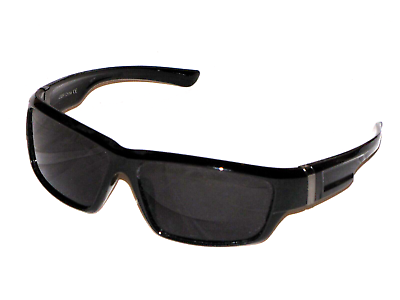 #ad 3232P Sunglasses Womens Black Silver Polarized Lens Square