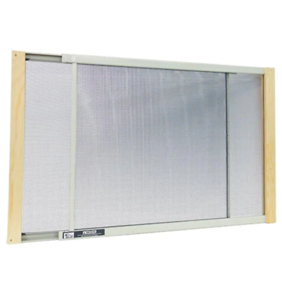 #ad 37 in. x 10 in. Grey Aluminum Adjustable Window Screen