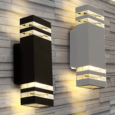 #ad Modern Exterior LED Wall Light Sconce Outdoor Indoor Light Porch Up Down Fixture