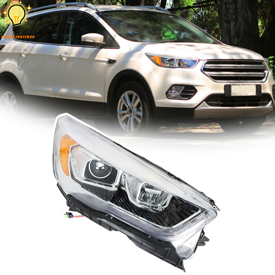 #ad For Ford Escape 2017 2018 2019 HID w LED Passenger Side Headlight Headlamp Right