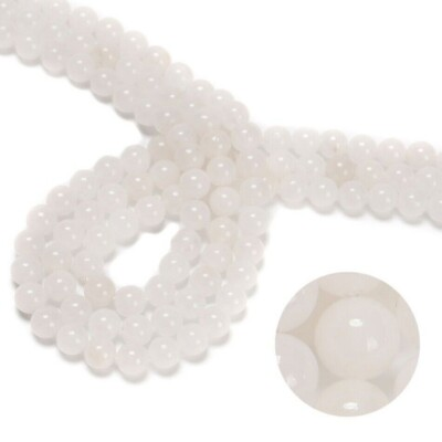 #ad 100Strand 15quot; Wholesale Natural White Crystal Stone Round Spacer Loose Beads 8MM