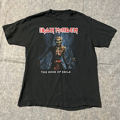 #ad Iron Maiden Concert Shirt Book Of Souls Tour 2016 Mens Medium Authentic Band Tee