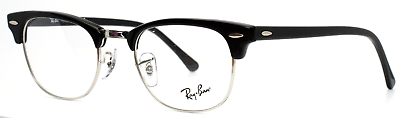 #ad RAY BAN RB5154 2000 Black Silver Unisex Clubmaster Eyeglasses 51 21 145 B:39 $74.99