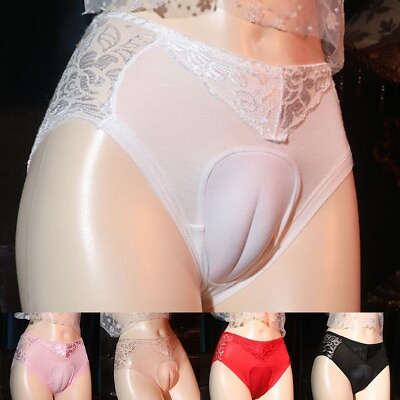 #ad Mens Unisex Sexy Lingerie Sissy Panties Lace Brief Underwear Knickers Crossdress