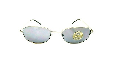 #ad NWT Vintage 90#x27;s Rectangle Metal Designer Sport Sunglasses S.Silver