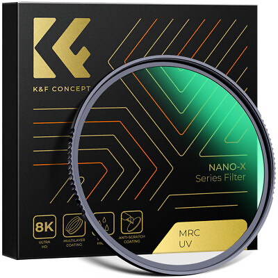 #ad Kamp;F Concept MCUV Lens Filter 37mm 127mm Ultra Slim Green Multi Coated UV Nano X