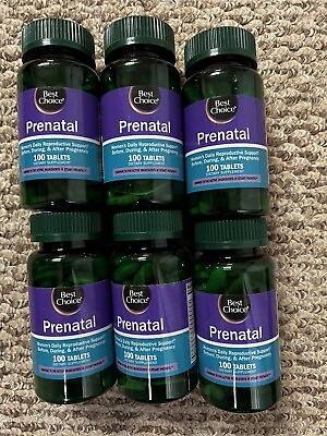 #ad 6 Bottles Of Best Choice Prenatal 100 Tablets Per Bottle. Expires 7 10 24