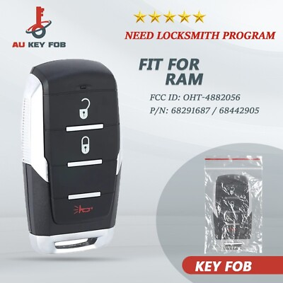#ad Keyless Transmitter Fob for RAM 1500 2019 2020 2021 2022 Smart Remote Key Fob 3B