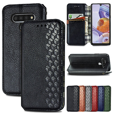 #ad For LG Stylo 6 Luxury Retro Leather Magnetic Flip Wallet Stand Phone Case Cover