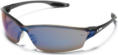 #ad MCR Safety Law 2 Safety Glasses Sunglasses with Blue Mirror Lenses Z87