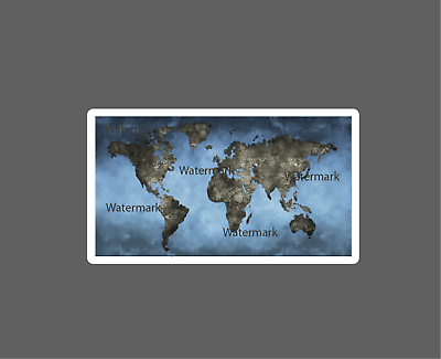 #ad Map Sticker World Continents Waterproof Buy Any 4 For $1.75 EACH Storewide