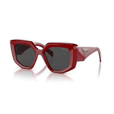 #ad PRADA SYMBOLE PR 14ZS 15D5SO Red Marble Grey Gradient Lens Women Sunglasses