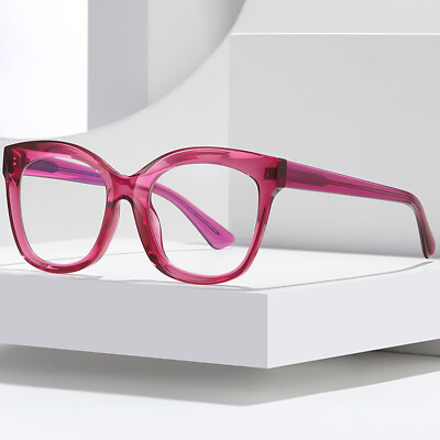 #ad 53mm Frame Women Eyeglass Candy Color Glasses Frame TR90 Square Demo Lens K