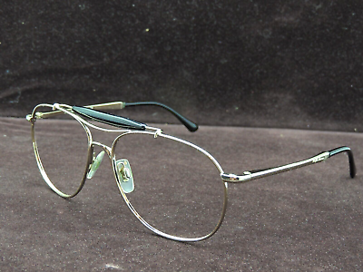 #ad Ralph Lauren PH 3078 P 9116 Gold Black Aviator Sunglass Eyeglass Frame 57 15 140