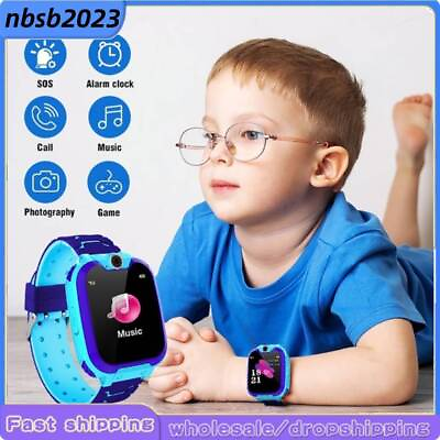 #ad Kids Tracker Smart Watch Waterproof Call GPS Camera Watch For Boys Girls Gifts