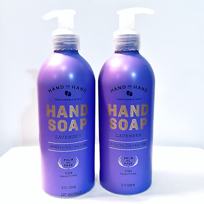 #ad 2 Hand in Hand Scented Hand Wash Soap Lavender Ylang 10 oz Each New