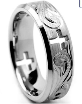 #ad Inspirational Religious Christian Jewelry Promise Cross style Ornate Cutout Ring