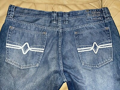 #ad Pepe Jean United Kingdom Blue Denim Jeans Waist=42 Inseam=34quot; zipper fly