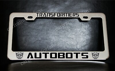 #ad quot;TRANSFORMERS AUTOBOTSquot; Chrome Plated Metal License Plate Frame